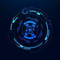 Abstract circle circuit board speed futuristic modern on blue background vector