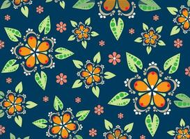 retro floral fondo vector