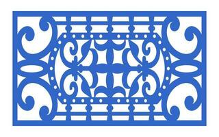 Decorative floral patterns, geometric template for cnc laser cutting vector