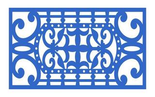 Decorative floral patterns, geometric template for cnc laser cutting vector