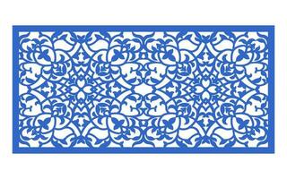 Decorative floral patterns, geometric template for cnc laser cutting vector