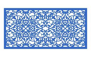 Decorative floral patterns, geometric template for cnc laser cutting vector