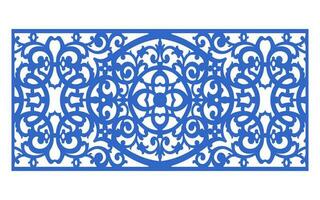 Decorative floral patterns, geometric template for cnc laser cutting vector