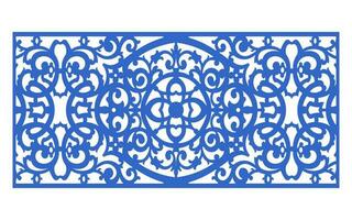 Decorative floral patterns, geometric template for cnc laser cutting vector