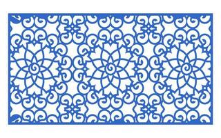 Decorative floral patterns, geometric template for cnc laser cutting vector