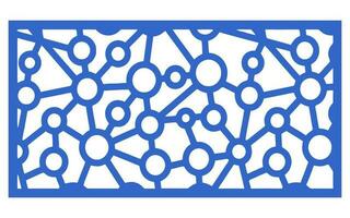 Decorative floral patterns, geometric template for cnc laser cutting vector