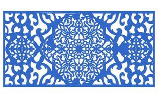 Decorative floral patterns, geometric template for cnc laser cutting vector