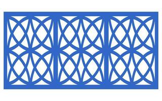 Decorative floral patterns, geometric template for cnc laser cutting vector