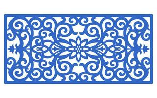 Decorative floral patterns, geometric template for cnc laser cutting vector
