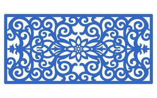 Decorative floral patterns, geometric template for cnc laser cutting vector