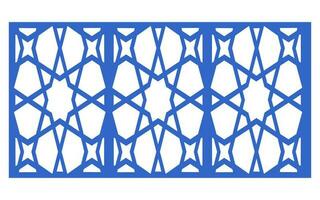 Decorative floral patterns, geometric template for cnc laser cutting vector