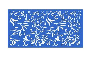 Decorative blue patterns, Islamic, floral and geometric template for cnc laser cutting vector