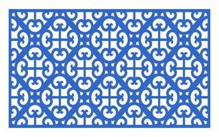Decorative floral patterns, geometric template for cnc laser cutting vector