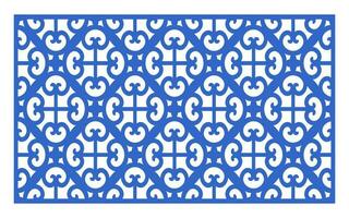 Decorative floral patterns, geometric template for cnc laser cutting vector