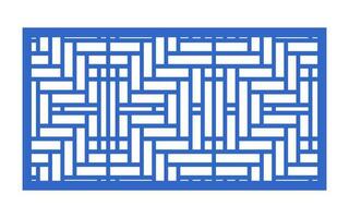 Decorative blue patterns, Islamic, floral and geometric template for cnc laser cutting vector