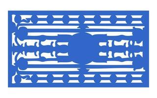 decorativo azul patrones, islámico, floral y geométrico modelo para cnc láser corte vector