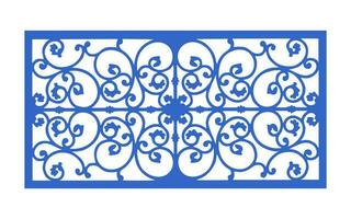 Decorative blue patterns, Islamic, floral and geometric template for cnc laser cutting vector