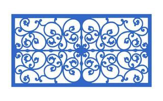 Decorative blue patterns, Islamic, floral and geometric template for cnc laser cutting vector