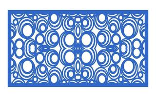 Decorative blue patterns, Islamic, floral and geometric template for cnc laser cutting vector