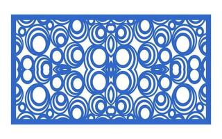 Decorative blue patterns, Islamic, floral and geometric template for cnc laser cutting vector