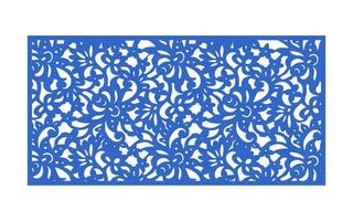 Decorative blue patterns, Islamic, floral and geometric template for cnc laser cutting vector