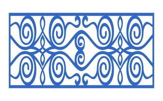 Decorative blue patterns, Islamic, floral and geometric template for cnc laser cutting vector