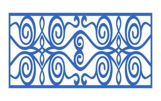 Decorative blue patterns, Islamic, floral and geometric template for cnc laser cutting vector