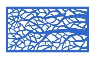 Decorative blue patterns, Islamic, floral and geometric template for cnc laser cutting vector