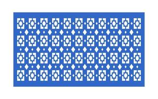 Decorative blue patterns, Islamic, floral and geometric template for cnc laser cutting vector