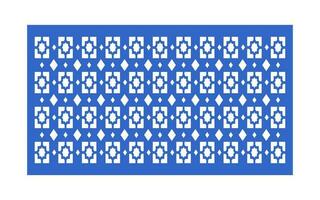 Decorative blue patterns, Islamic, floral and geometric template for cnc laser cutting vector