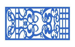 Decorative floral patterns, geometric template for cnc laser cutting vector