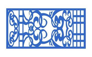 Decorative floral patterns, geometric template for cnc laser cutting vector