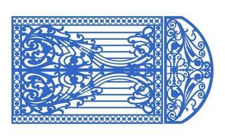 Decorative floral patterns, geometric template for cnc laser cutting vector