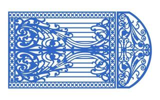 Decorative floral patterns, geometric template for cnc laser cutting vector