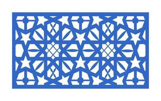Decorative floral patterns, geometric template for cnc laser cutting vector