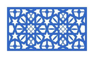 Decorative floral patterns, geometric template for cnc laser cutting vector