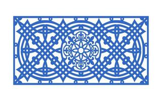 Decorative floral patterns, geometric template for cnc laser cutting vector
