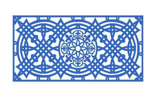 Decorative floral patterns, geometric template for cnc laser cutting vector