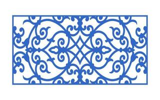 Decorative floral patterns, geometric template for cnc laser cutting vector