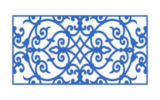 Decorative floral patterns, geometric template for cnc laser cutting vector