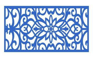 Decorative floral patterns, geometric template for cnc laser cutting vector