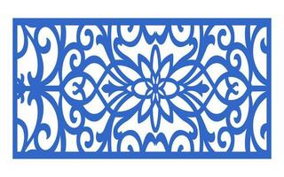 Decorative floral patterns, geometric template for cnc laser cutting vector