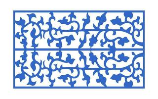 Decorative floral patterns, geometric template for cnc laser cutting vector