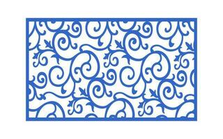 Decorative floral patterns, geometric template for cnc laser cutting vector