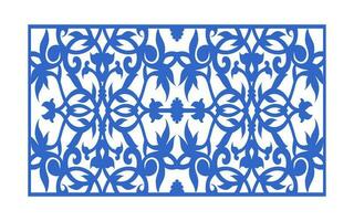 Decorative floral patterns, geometric template for cnc laser cutting vector