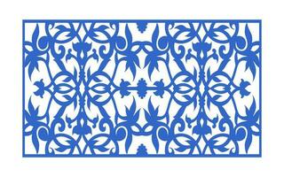 Decorative floral patterns, geometric template for cnc laser cutting vector