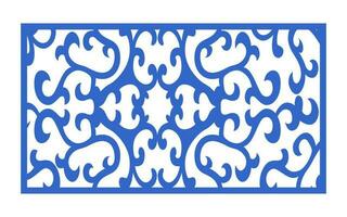 Decorative floral patterns, geometric template for cnc laser cutting vector