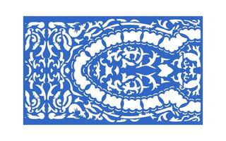 Decorative floral patterns, geometric template for cnc laser cutting vector