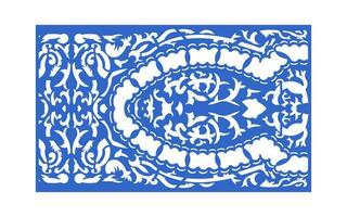 Decorative floral patterns, geometric template for cnc laser cutting vector