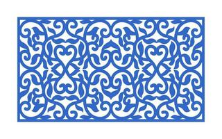 Decorative floral patterns, geometric template for cnc laser cutting vector